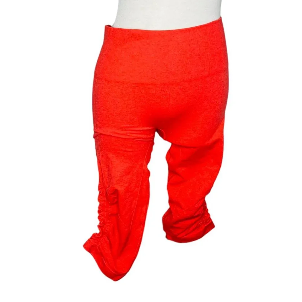 Lululemon Athletica Yoga Pants High Rise Crop Orange Size 8 - Picture 4 of 11